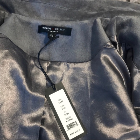 Romeo & Juliet Couture Gray Motorcycle Jacket - S - Picture 6 of 6